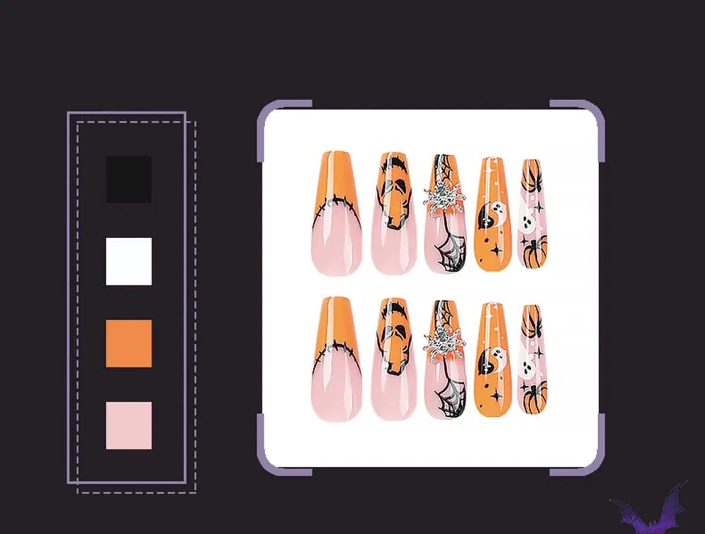 Set of 24 almond-shaped press-on nails in nude and pink shades from Nova Mart, perfect for quick beauty and nail care.