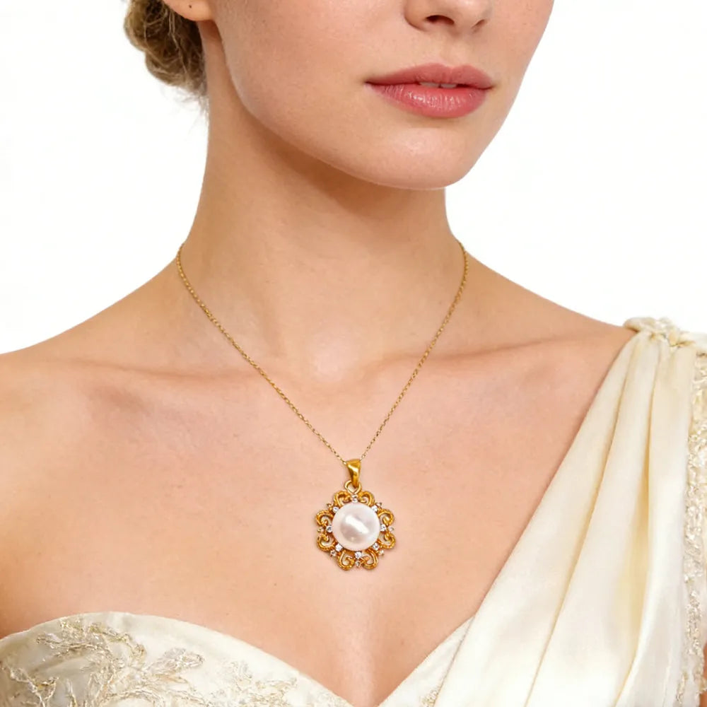 24K gold sun choker necklace with simple pendant, elegant jewelry for women by Nova Mart, close-up of the stylish necklace.