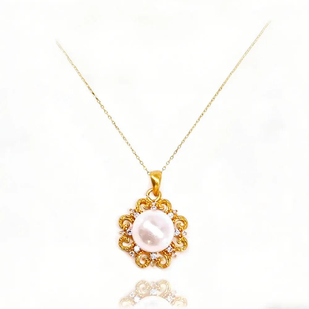 24K gold sun choker necklace with simple pendant, jewelry for women, by Nova Mart. Elegant and minimalist gold jewelry piece.