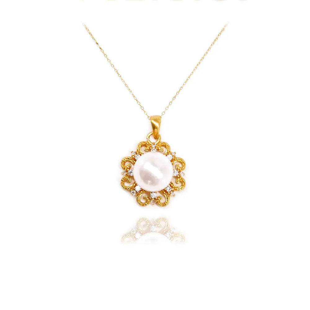 24K gold sun choker necklace with simple pendant for women, elegant jewelry piece by Nova Mart.