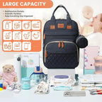 Nova Mart 3-in-1 diaper bag backpack with foldable baby bed, showing multiple compartments and a portable design for parents on the go.