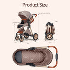 Luxury Pram Vista Stroller folded
