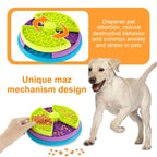 Nova Mart 3-in-1 interactive pet slow feeder bowl with lick mat and puzzle features for engaging pet care.