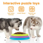 Nova Mart 3-in-1 interactive pet slow feeder bowl with lick mat and puzzle for engaging pet feeding and mental stimulation.