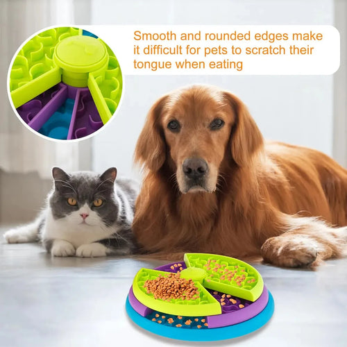 3--1 Interactive Pet Slow Feeder Bowl – Anti-Choking