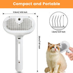 Nova Mart 3-in-1 Pet Steam Brush for cats and dogs, spray grooming comb with steam function for gentle pet hair care.