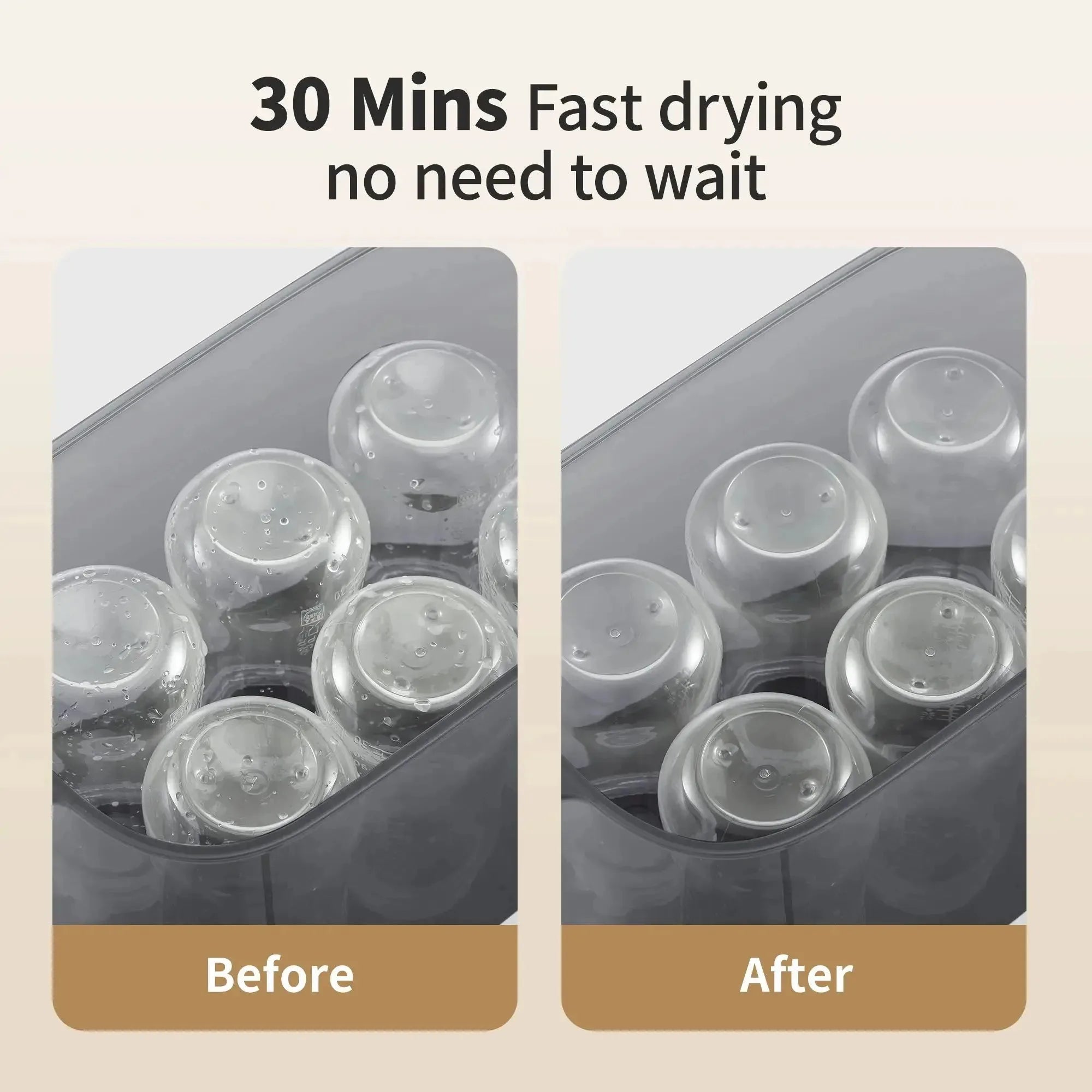 Nova Mart 4-in-1 baby bottle sterilizer and dryer with LED touch control, steam sanitizing, and auto shut-off for all bottles