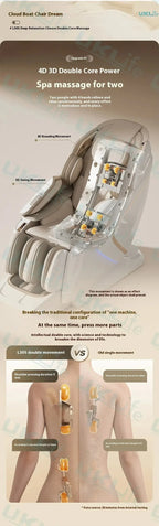 Nova Mart 4D SL-Track Zero Gravity Massage Chair with full-body design and modern control panel, offering relaxing massage functions.