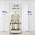 Nova Mart 4D SL-Track Zero Gravity Massage Chair with full body design, showcasing sleek black upholstery and built-in massage rollers.
