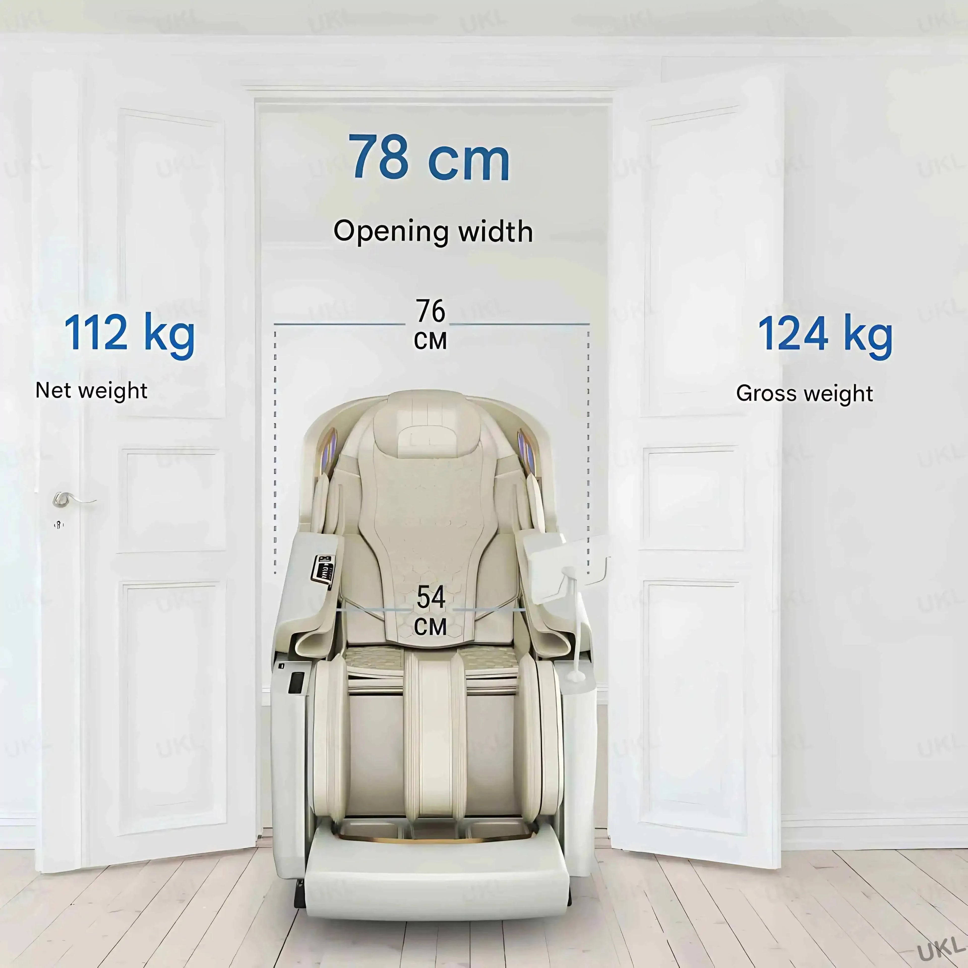 Nova Mart 4D SL-Track Zero Gravity Massage Chair with full body design, showcasing sleek black upholstery and built-in massage rollers.