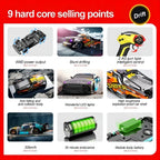 Nova Mart 4WD High Speed RC Drift Car with 30KM/H speed, remote control, showcasing sleek design and off-road tires.