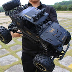 Nova Mart 4WD RC Rock Crawler off-road rechargeable truck with large tires and rugged design for outdoor terrain play.