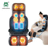 Nova Mart Shiatsu Neck and Back Massager with Heat, 3D Kneading Chair Pad showing the device on a chair for targeted relief.