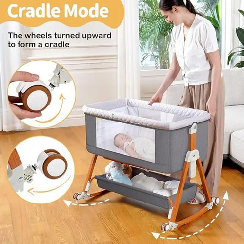 3-in-1 Foldable Baby Bassinet Bedside – 3-in-1 Functionality