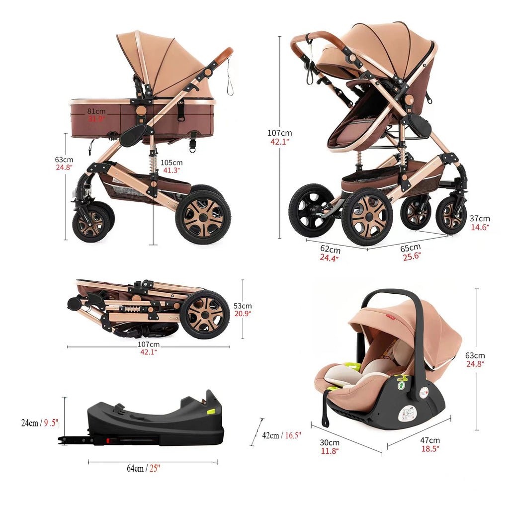 Baby Stroller Combo Car Seat with carry cot