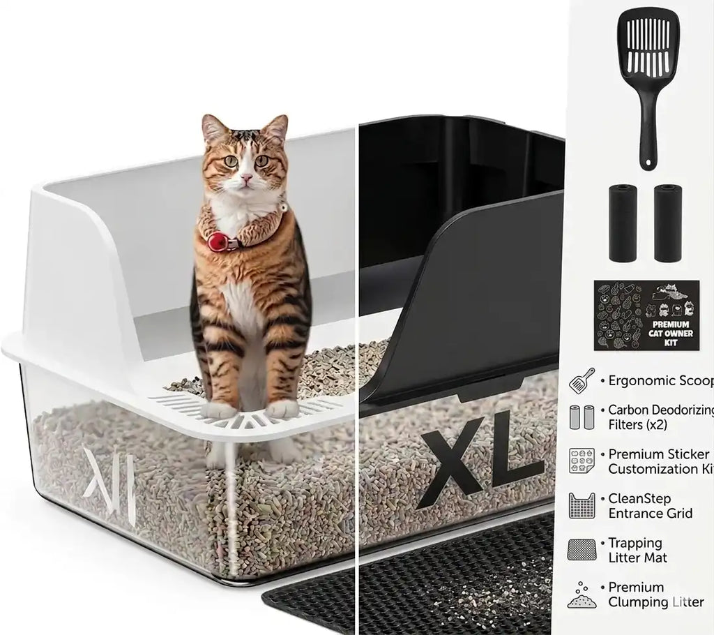 XL Stainless Steel Cat Litter Box – Side Opening Splash-Proof - Image 14