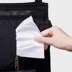Nova Mart Sunveno baby stroller organizer bag with multiple storage compartments hanging on a stroller handle.