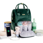 Sunveno diaper bag mommy backpack by Nova Mart with nappy organizer, showing spacious interior and multiple compartments for baby essentials.