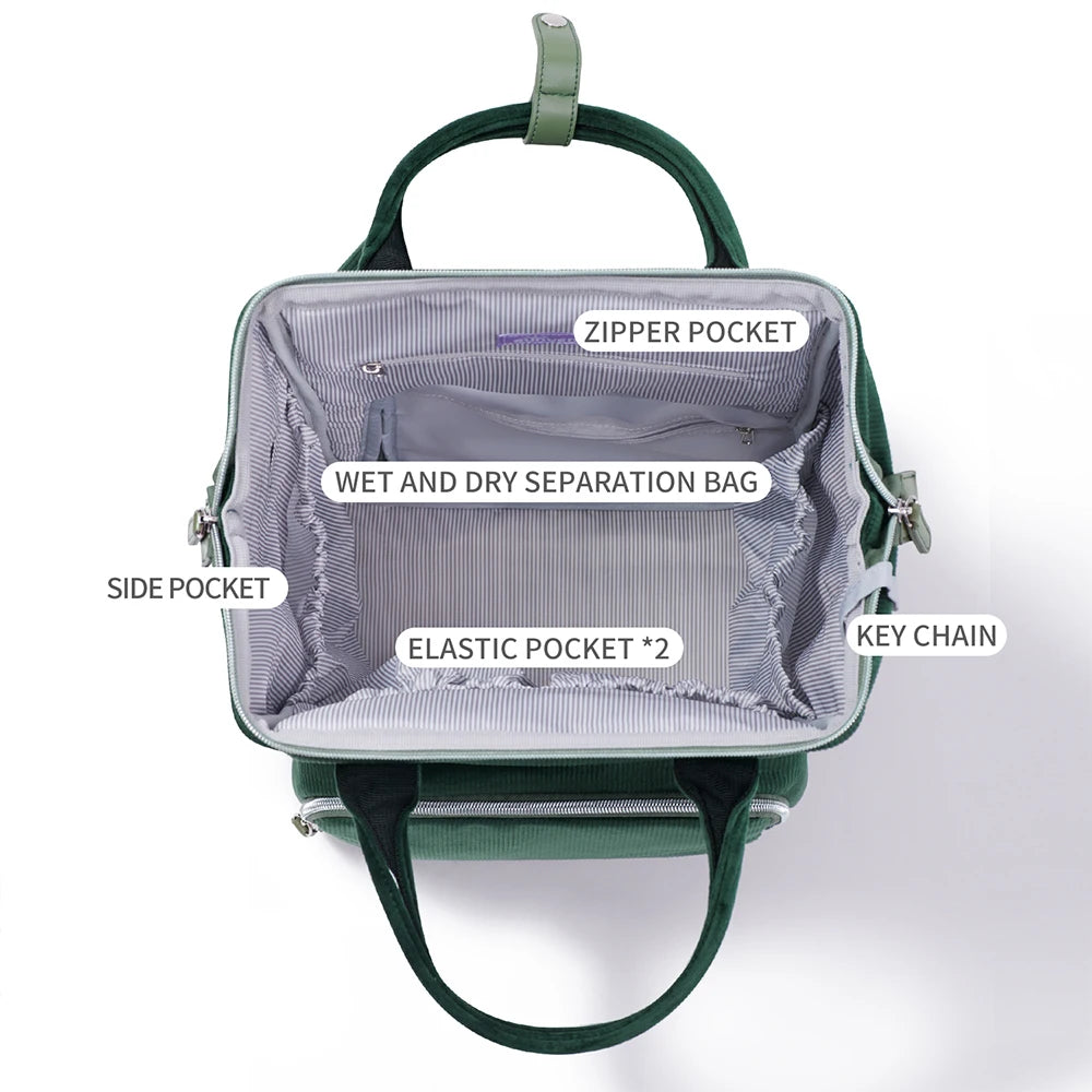 Sunveno diaper bag mommy backpack by Nova Mart with nappy organizer, featuring multiple compartments and a stylish, practical design.