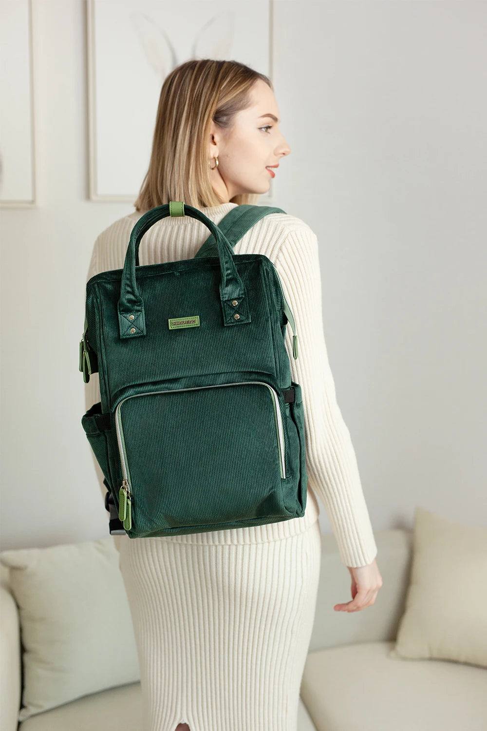 Nova Mart Sunveno diaper bag mommy backpack with nappy organizer, stylish and spacious for baby essentials and parent convenience.