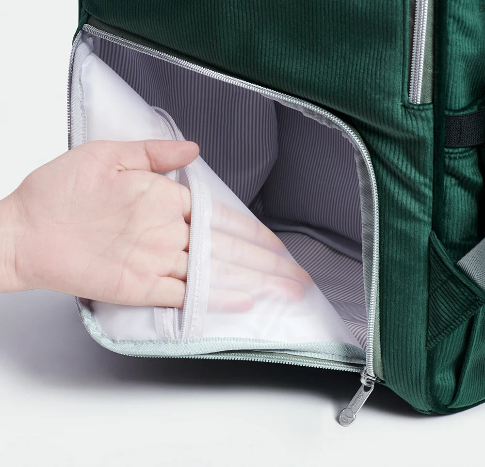 Sunveno Diaper Bag Mommy Backpack by Nova Mart with nappy organizer, featuring multiple compartments and adjustable straps.