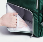 Sunveno Diaper Bag Mommy Backpack by Nova Mart with nappy organizer, featuring multiple compartments and adjustable straps.