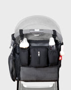 Nova Mart Sunveno Baby Stroller Organizer Bag with storage, featuring multiple compartments for convenient stroller accessories.