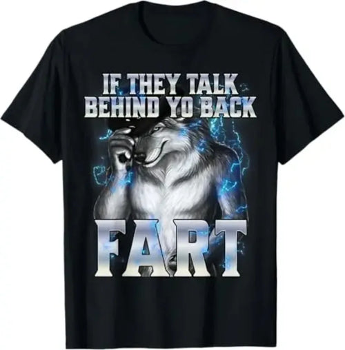 Funny Wolf Graphic T-Shirt – Humor