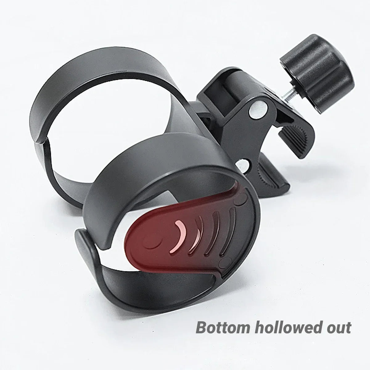 Nova Mart baby stroller cup holder with universal bottle and drink rack attached to a stroller for easy access.