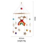 Wooden crochet star baby crib mobile with bell and rattle toy, Nova Mart baby toy for infants and nursery decor