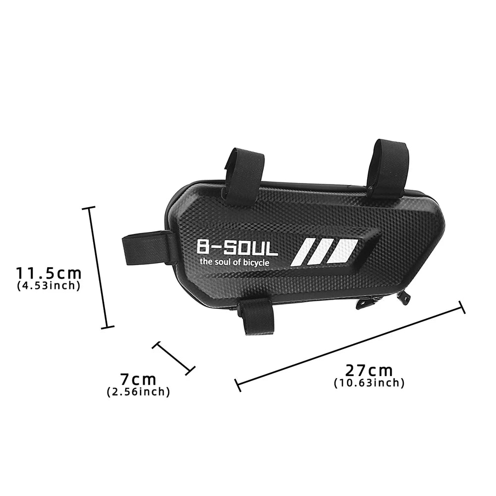 Waterproof EVA hard shell scooter side bag by Nova Mart, motorcycle accessory with sturdy frame and secure attachment.