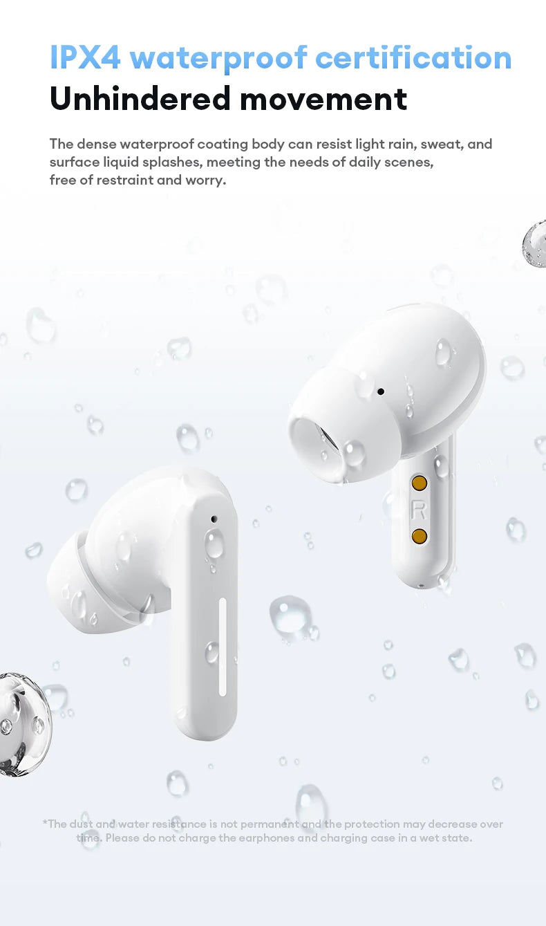 Lenovo LE209 ANC earbuds with HiFi 12mm drivers and 30-hour battery, wireless earphones with noise cancellation.
