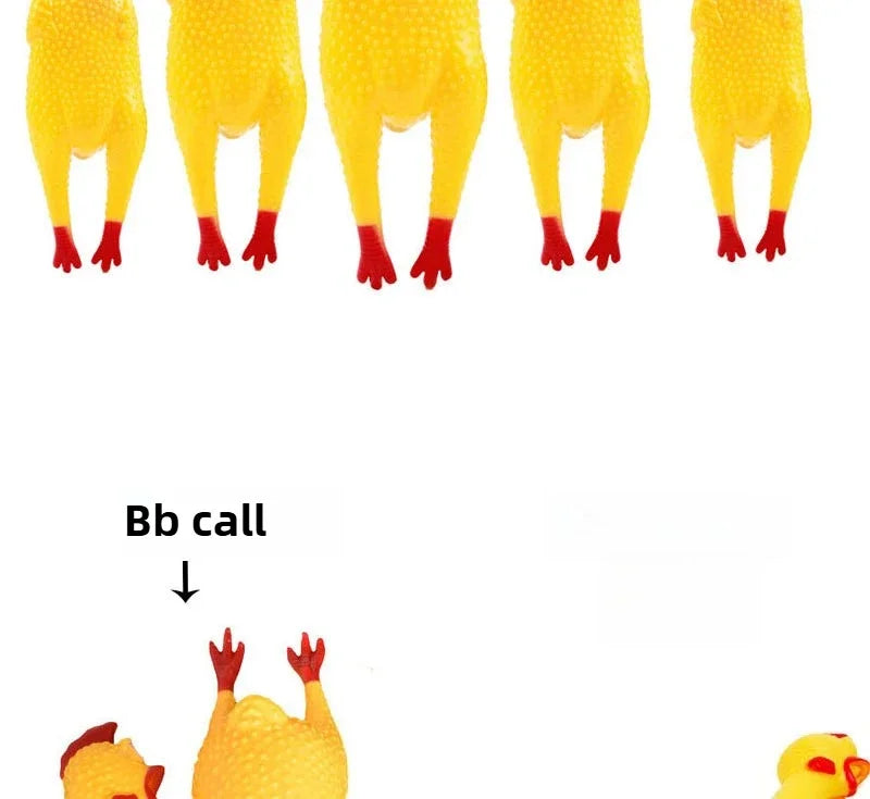 Squeaky Screaming Chicken Pet Toy Funny Molar Chew Rubber Toy Small Large DogPet Squeaker Chew Toys Funny Chicken Puppy1pcs - Image 13