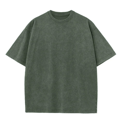 Men's Heavy Cotton Oversized T-Shirt – Vintage Washed Finish