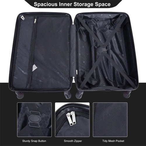 Travelhouse 4-Piece ABS Luggage Set TSA – Built-in Lock