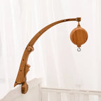 Baby crib bed bell holder arm with rotating music box, Nova Mart baby toy, securely attaches to crib for gentle melodies and entertainment.