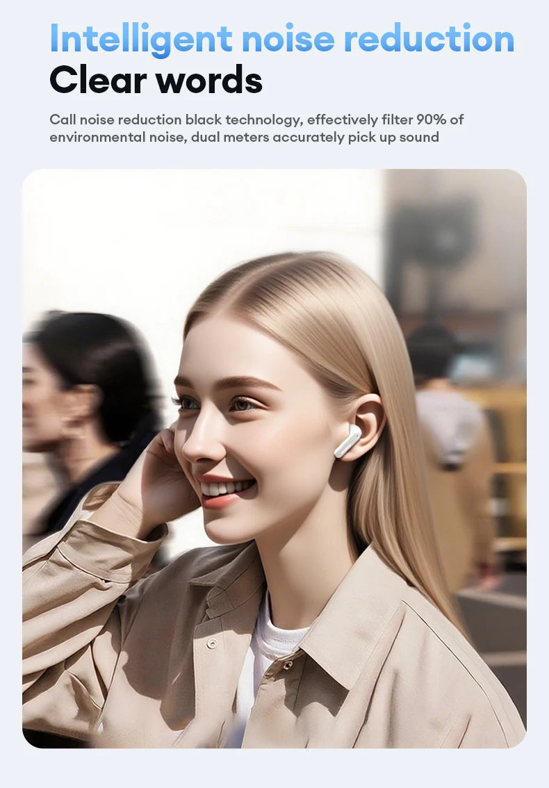 Lenovo LE209 ANC earbuds with HiFi 12mm drivers and 30-hour battery, wireless earphones for immersive sound.