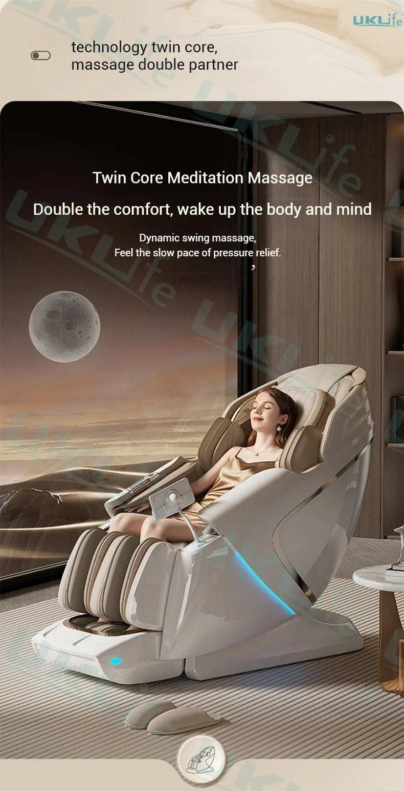 Nova Mart 4D SL-Track Zero Gravity Full Body Massage Chair with modern design and adjustable features.