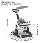 Nova Mart multifunctional baby walker with sunshade, cushioned seat, and music feature, designed for early mobility and entertainment.