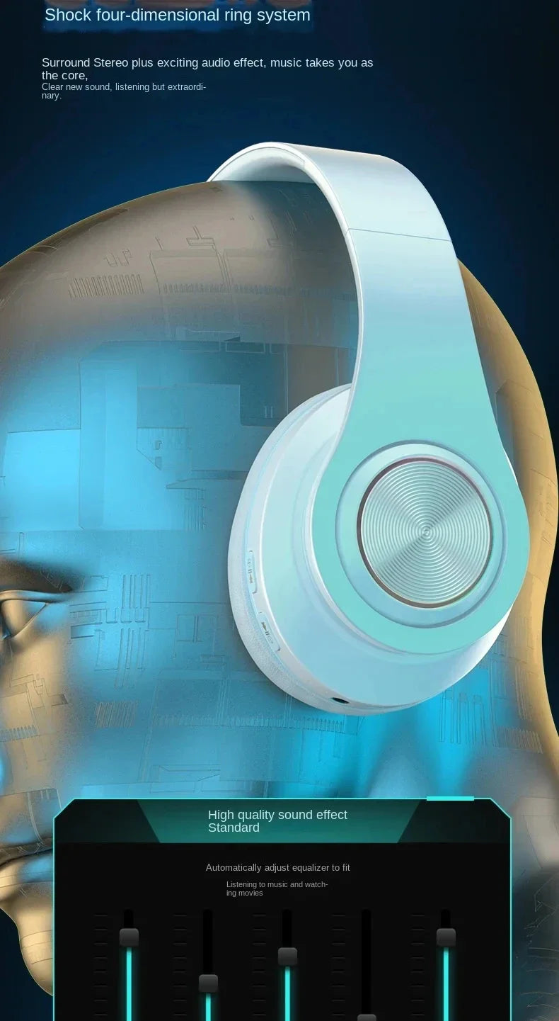Nova Mart B39 ANC wireless headphones with stereo sound, ergonomic earphones, and 12-hour battery life in black.