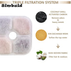 6/12pcs Replacement Activated Carbon filter with 3-way purification