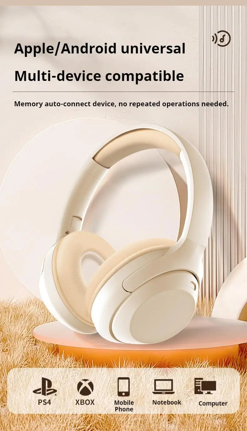 Wireless gaming headphones by Nova Mart with 360° surround sound, deep bass, HD mic, and 20-hour battery life.