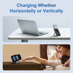 Slim Nova Mart magnetic 10000mAh power bank with LED display, wireless charging, and 15W power output.