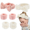 Spa Headband Wrist Towels Face Washing – Elastic Bow Highly Absorbent - Image 1