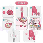 Nova Mart baby crib mobile with lights, music, and projection, featuring a remote control, designed for soothing infant sleep.