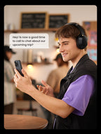 UGREEN Max5c ANC headphones with LDAC Hi-Res audio, over-ear design, and 75-hour battery life, shown in black color.