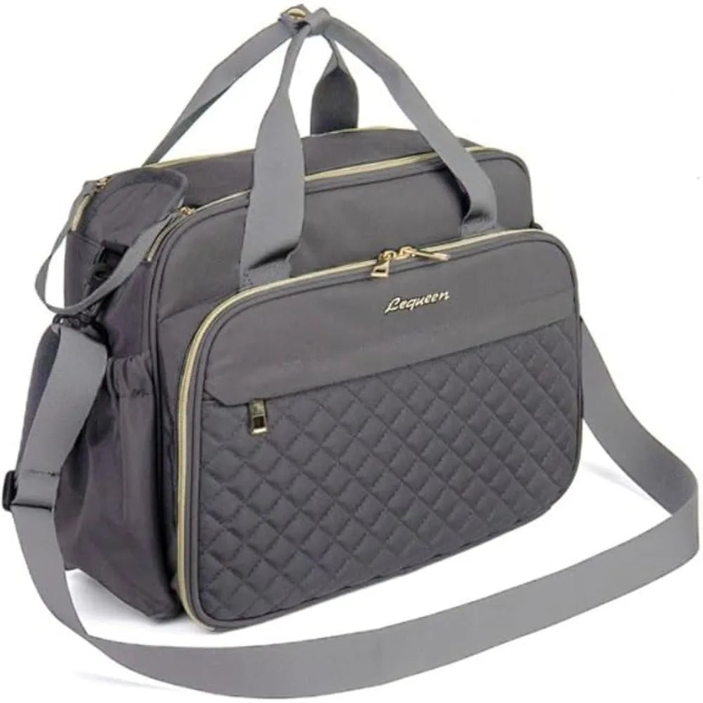 Large capacity Nova Mart baby crossbody diaper bag with 18 pockets and thermal pocket for organized parenting on the go.
