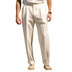 Men's slim fit solid formal dress pants from Nova Mart, tailored business trousers ideal for professional attire.