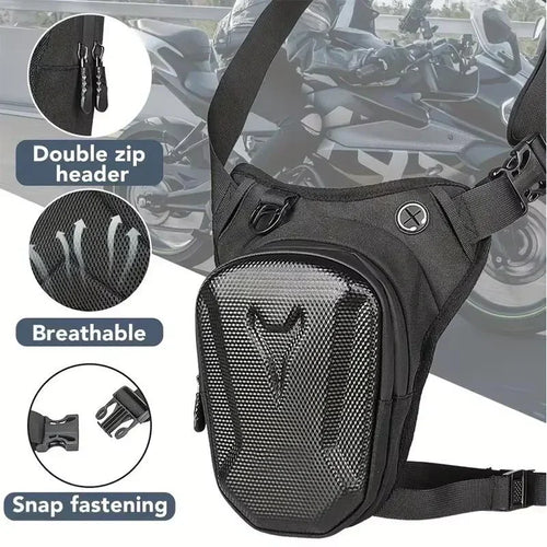 Waterproof Motorcycle Waist Leg Bag – EVA Hard Shell