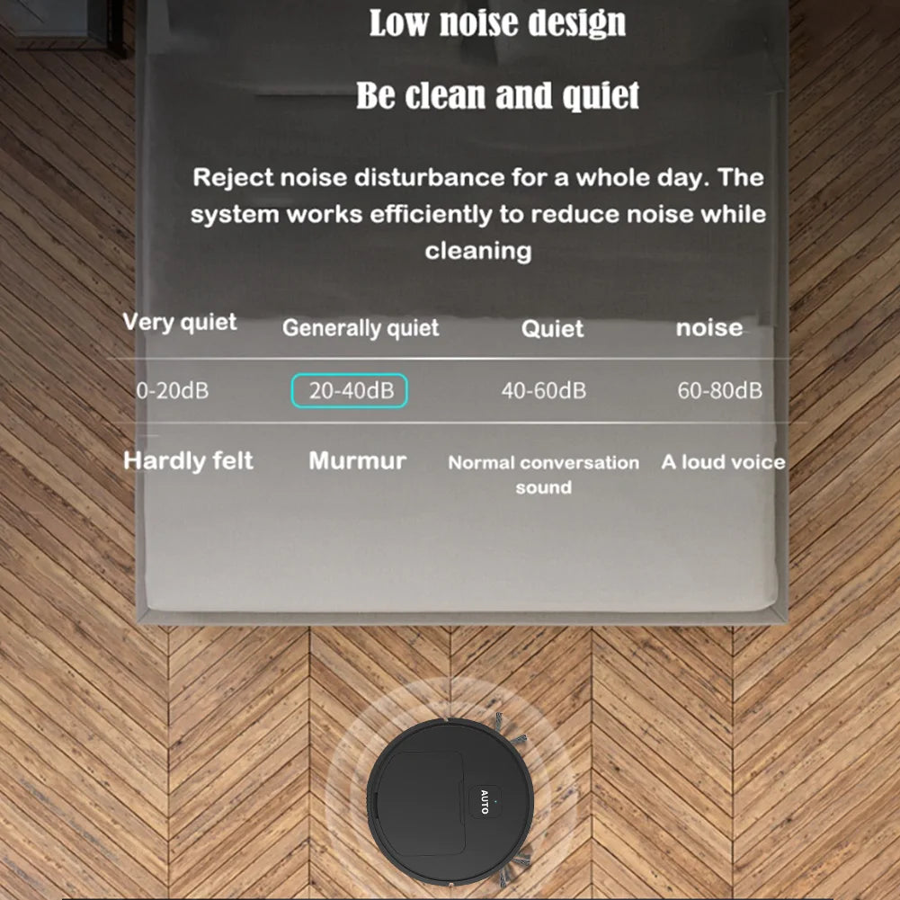 Nova Mart 3-in-1 robotic vacuum cleaner with mop and sweep, featuring 1000Pa suction power and sleek modern design.